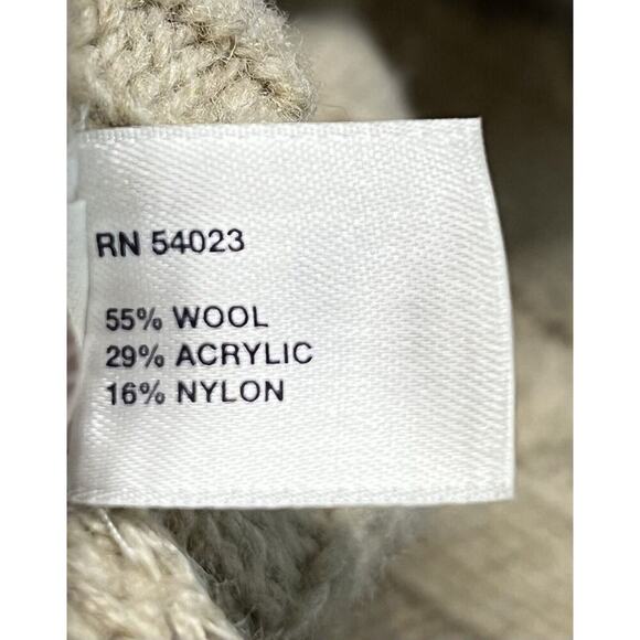 Gap Wool Blend Cardigan Sweater Open Front Cable Knit Duster Shawl Size S - Picture 9 of 9